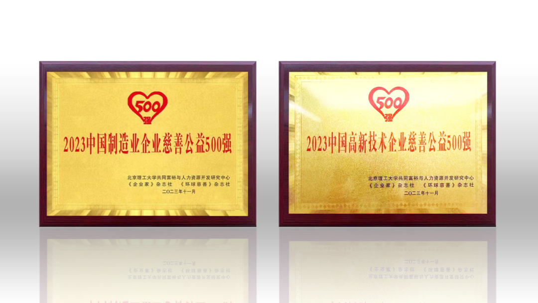2023中国企业慈悲公益500强颁布 问鼎娱乐app荣登两项榜单